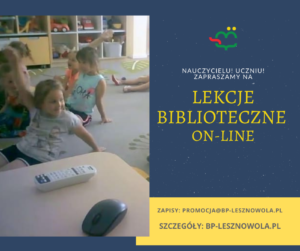 Lekcja biblioteczna dla Pszczółek z przedszkola w Lesznowoli