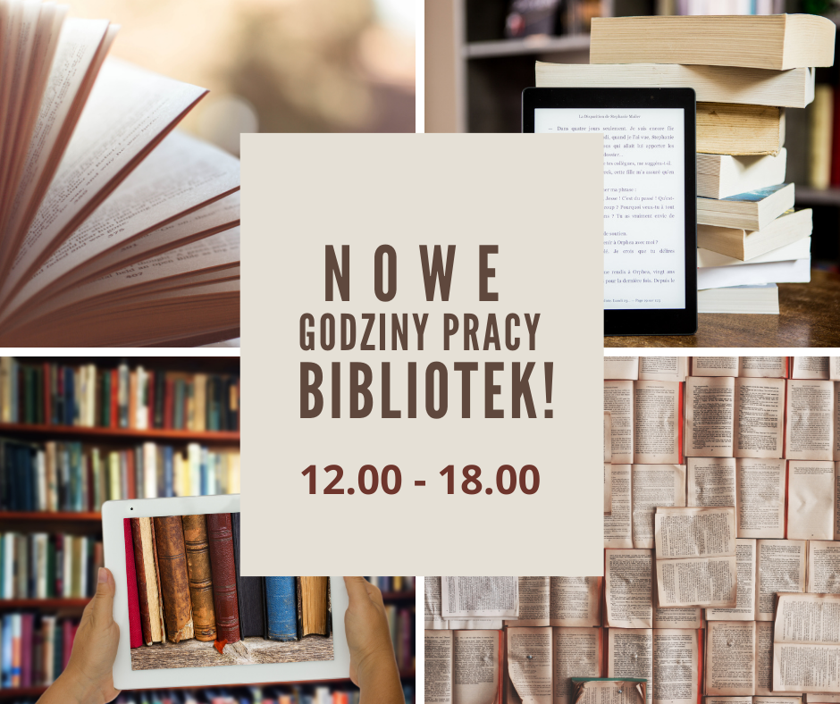 Read more about the article WYPOŻYCZAMY-Nowe godziny pracy Bibliotek!