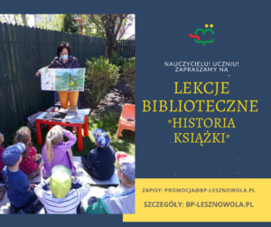 Read more about the article Lekcja biblioteczna w bibliotece w Łazach