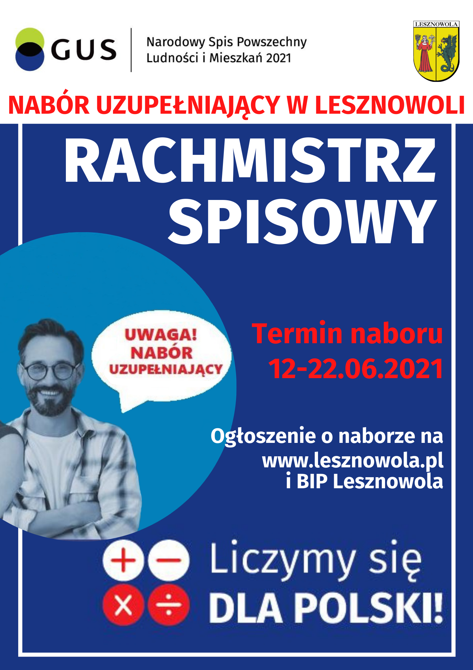 You are currently viewing Uwaga, nabór uzupełniający na Rachmistrza Spisowego!