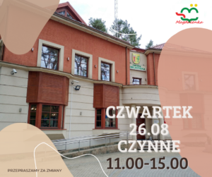 Read more about the article W czwartek biblioteka w Magdalence czynna krócej!