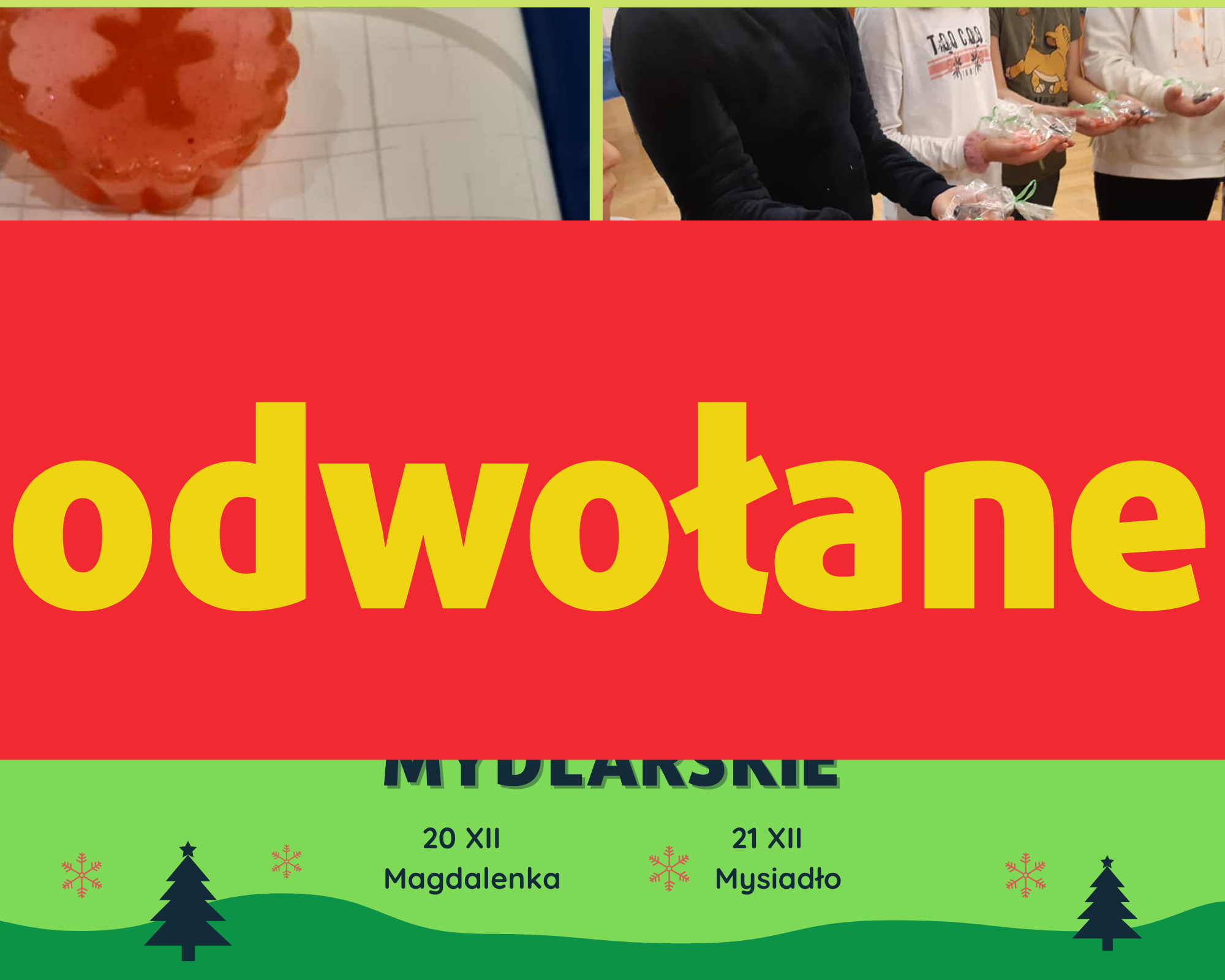 You are currently viewing WARSZTATY MYDEŁKOWE ODWOŁANE!