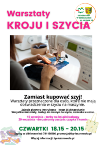 Read more about the article Warsztaty Szycia i Kroju