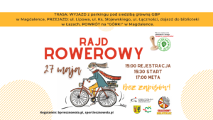 Read more about the article Zapraszamy na Rajd Rowerowy „Odjazdowy Bibliotekarz”