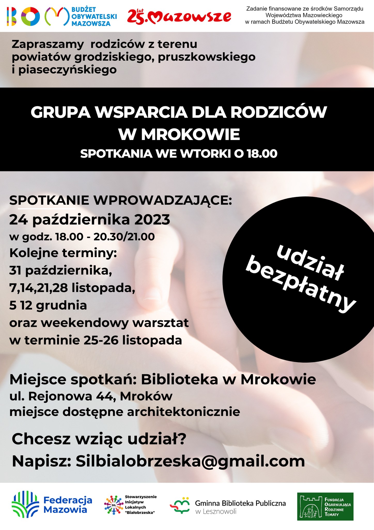 You are currently viewing Rusza grupa wsparcia dla rodziców w Mrokowie