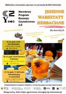 Read more about the article BLISKO Jesienne Warsztaty Herbaciane