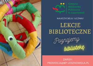 Read more about the article Lekcja biblioteczna w bibliotece w Łazach