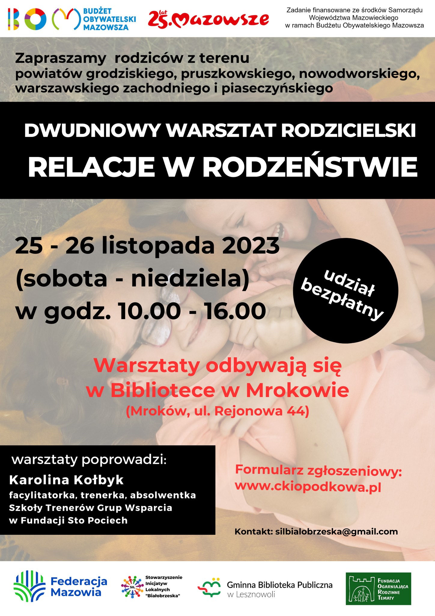 You are currently viewing Zapraszamy na 2-dniowy Warsztat Rodzicielski