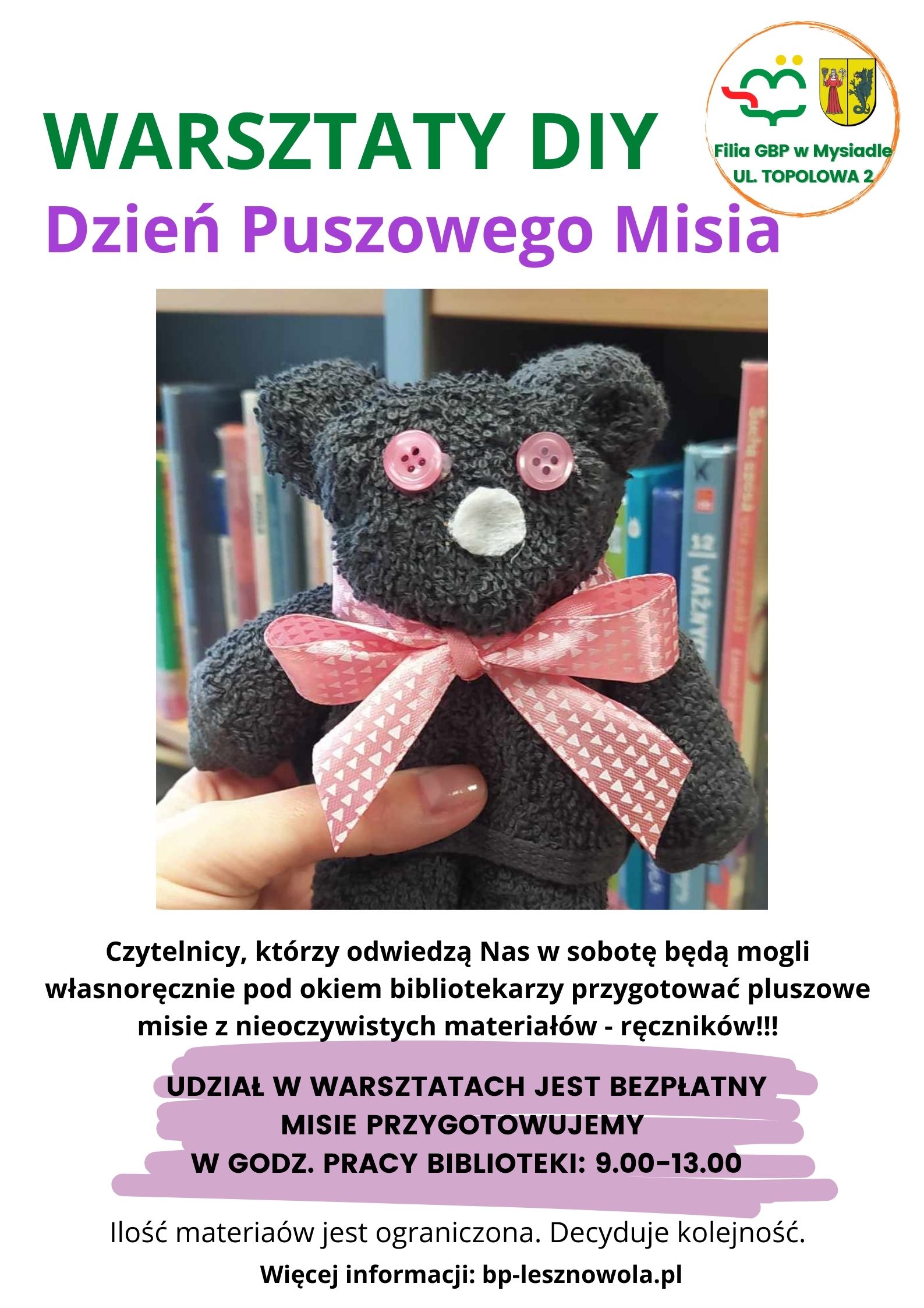 Read more about the article Warsztaty DIY w Dzień Pluszowego Misia
