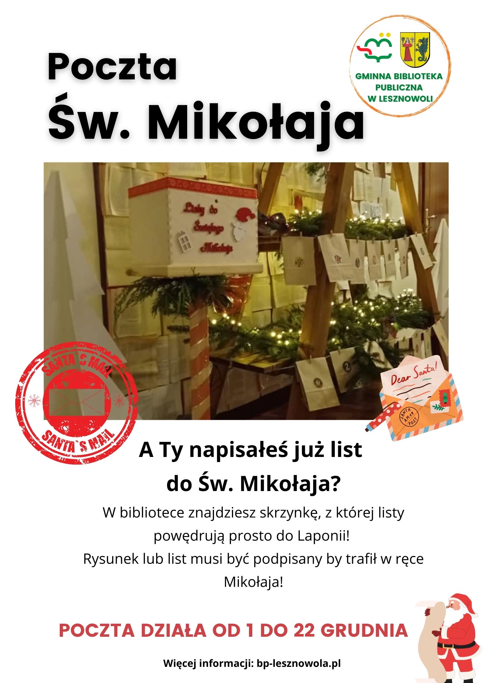 Read more about the article Poczta Św. Mikołaja w bibliotece!