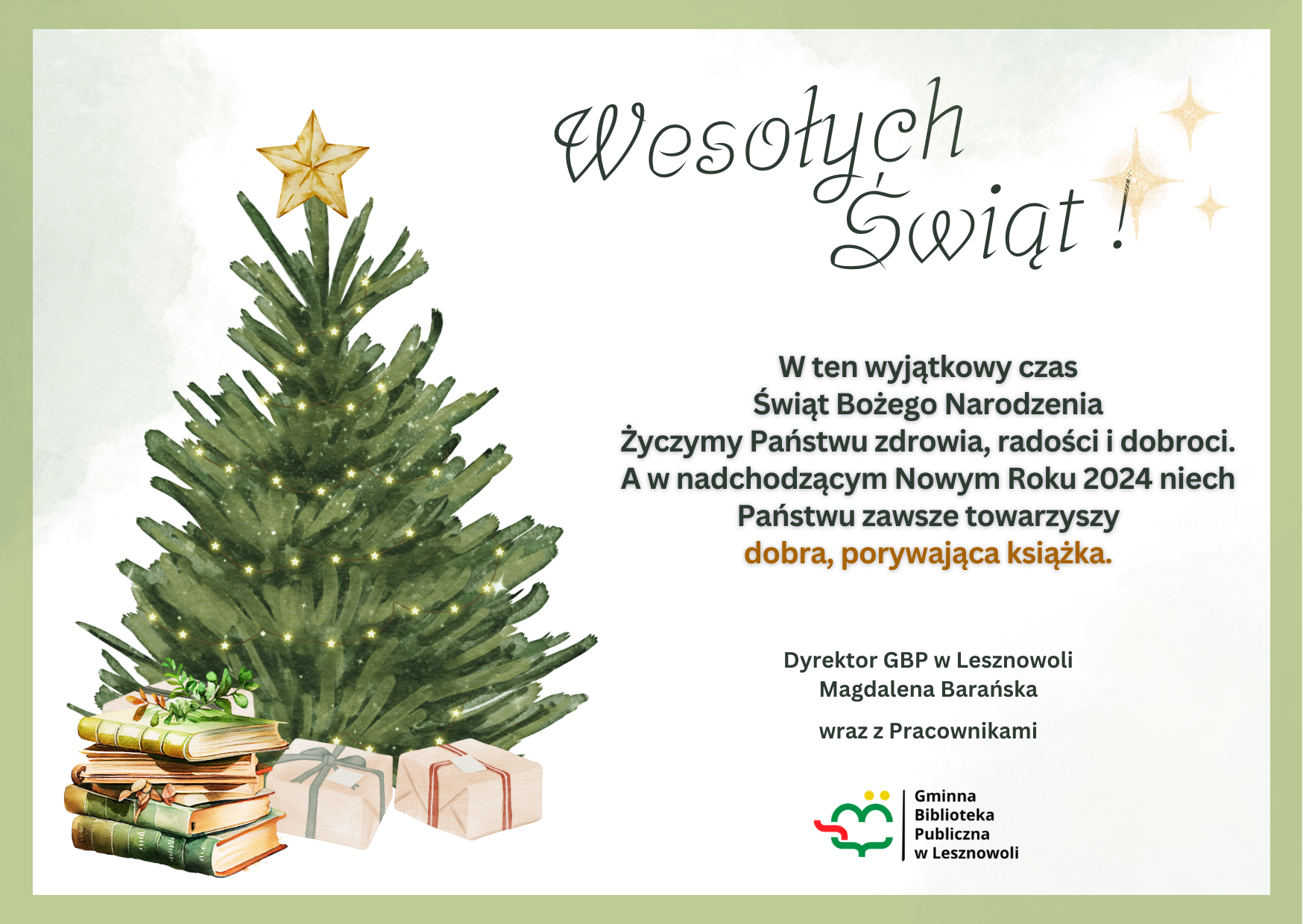 Read more about the article Zaczytanych Świąt życzą bibliotekarze