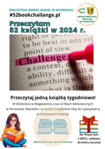 Read more about the article Przeczytam 52 książki w 2024 roku