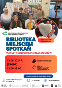 Read more about the article BLISKO warsztaty sensoryczne dla seniorów