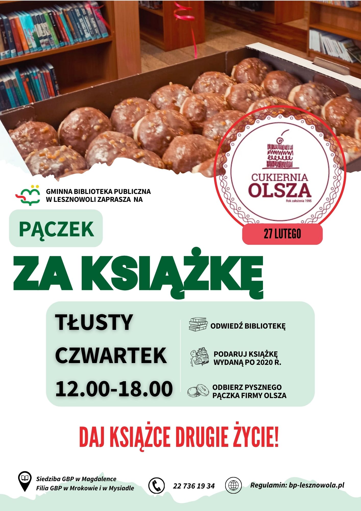 You are currently viewing Pączek za książkę – czyli tłusty czwartek w bibliotece