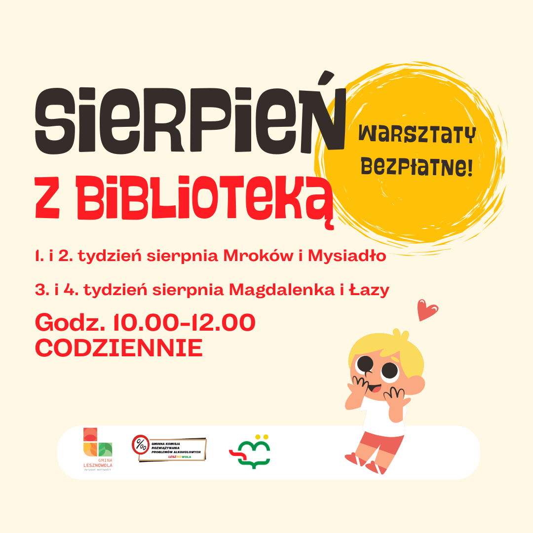 Read more about the article Zapraszamy na Sierpień z Biblioteką!