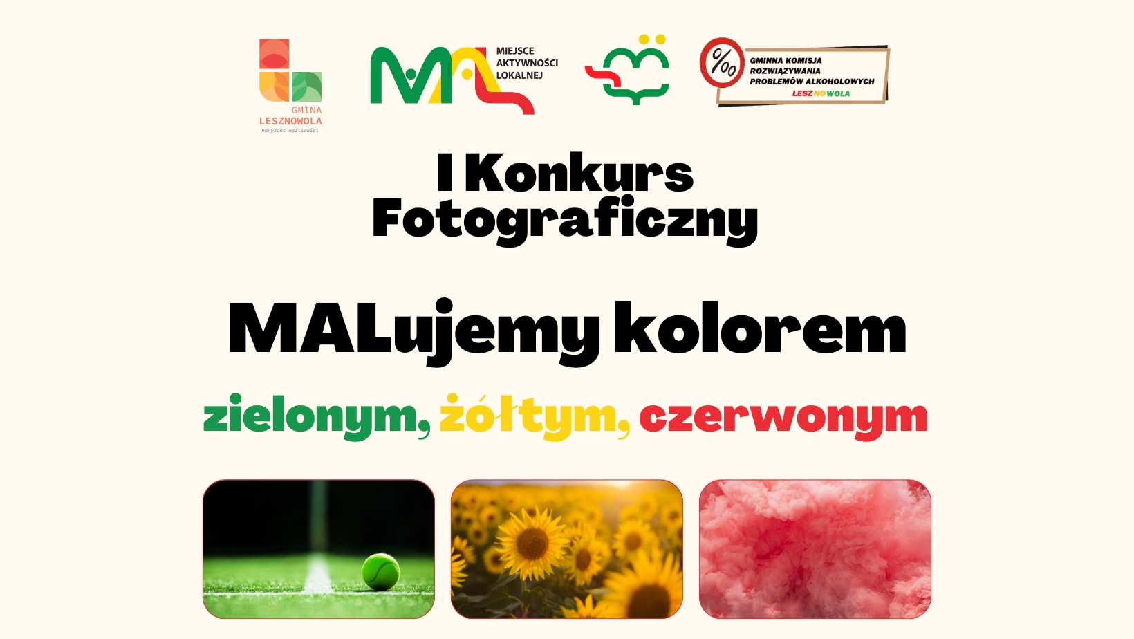 Read more about the article Weź udział w&nbsp;Konkursie Fotograficznym „MALujemy kolorem – zielonym, żółtym, czerwonym”!