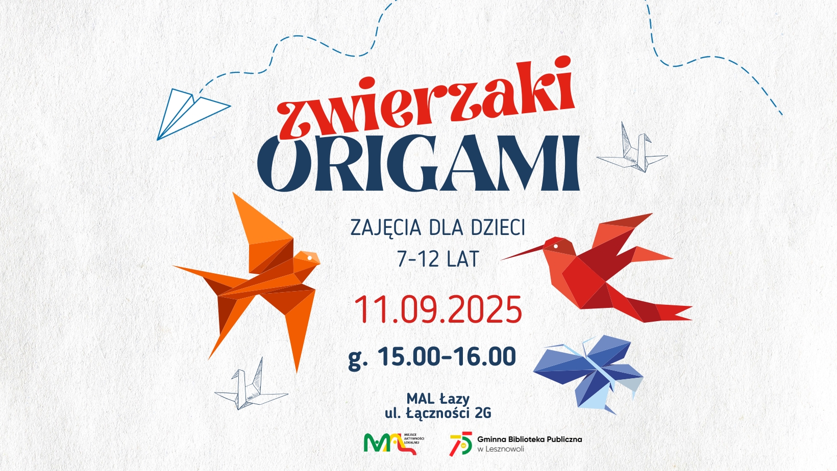 Read more about the article Zwierzaki Origami w&nbsp;MAL Łazy