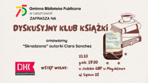 Read more about the article Spotkanie Dyskusyjnego Klubu Książki w&nbsp;Magdalence w&nbsp;październiku