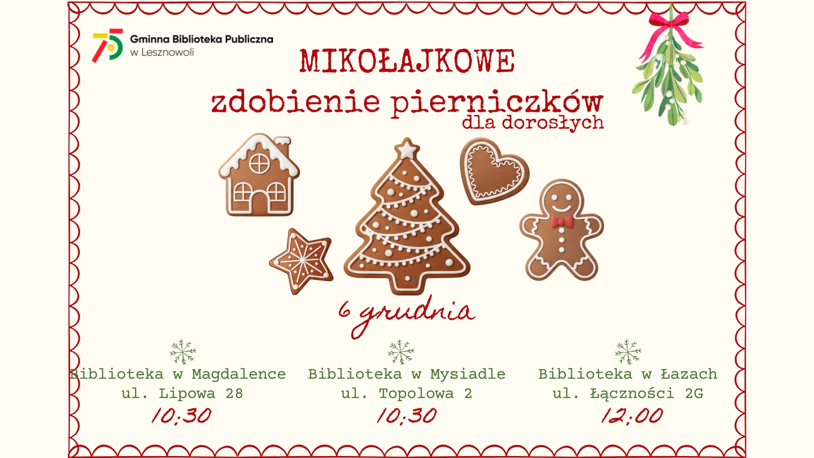 Read more about the article Mikołajkowe zdobienie pierniczków dla dorosłych!