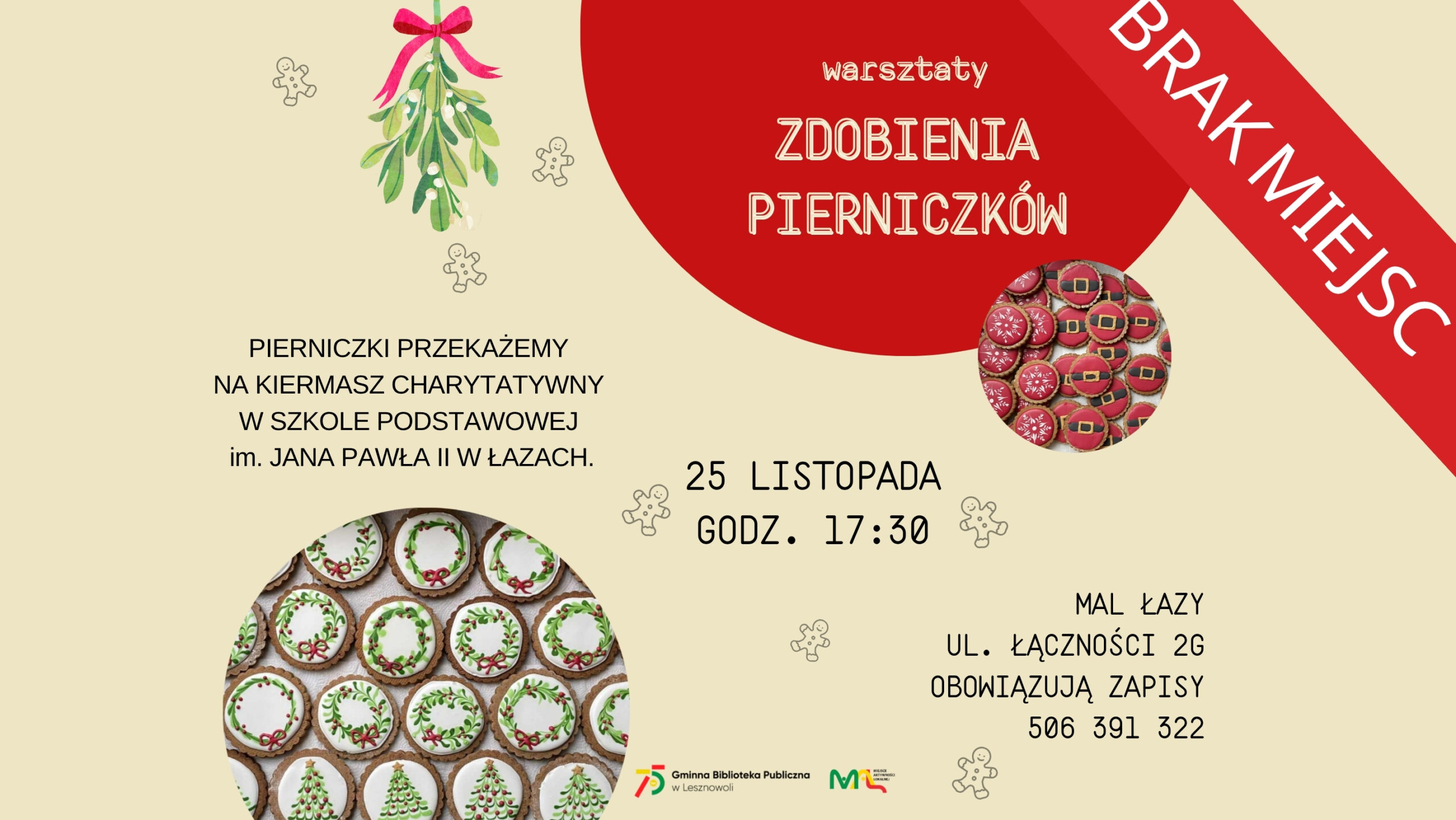 Read more about the article Warsztaty zdobienia pierniczków w&nbsp;MAL Łazy