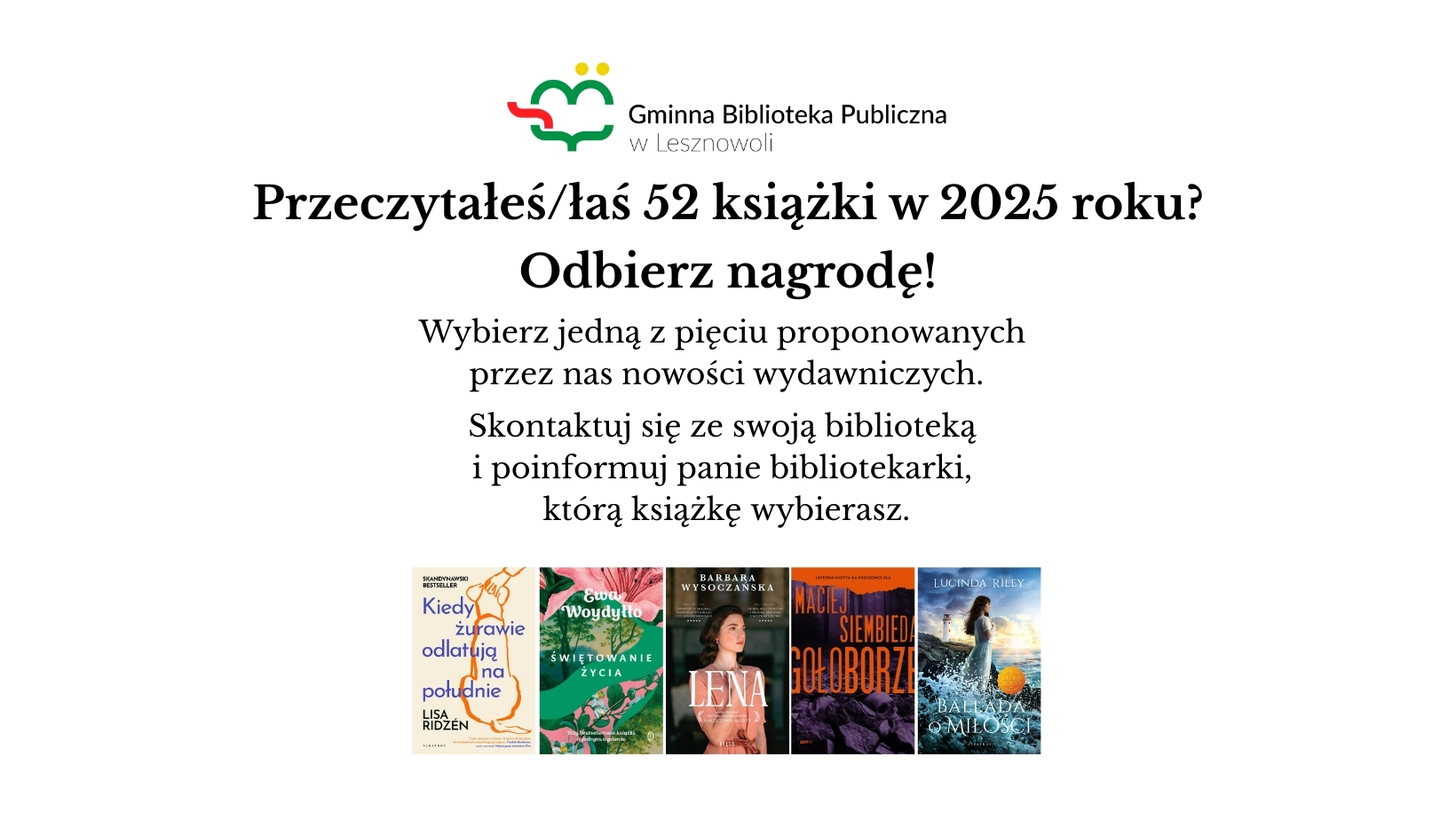 Read more about the article Przeczytałeś/łaś 52 książki w&nbsp;2025 roku? Odbierz nagrodę!