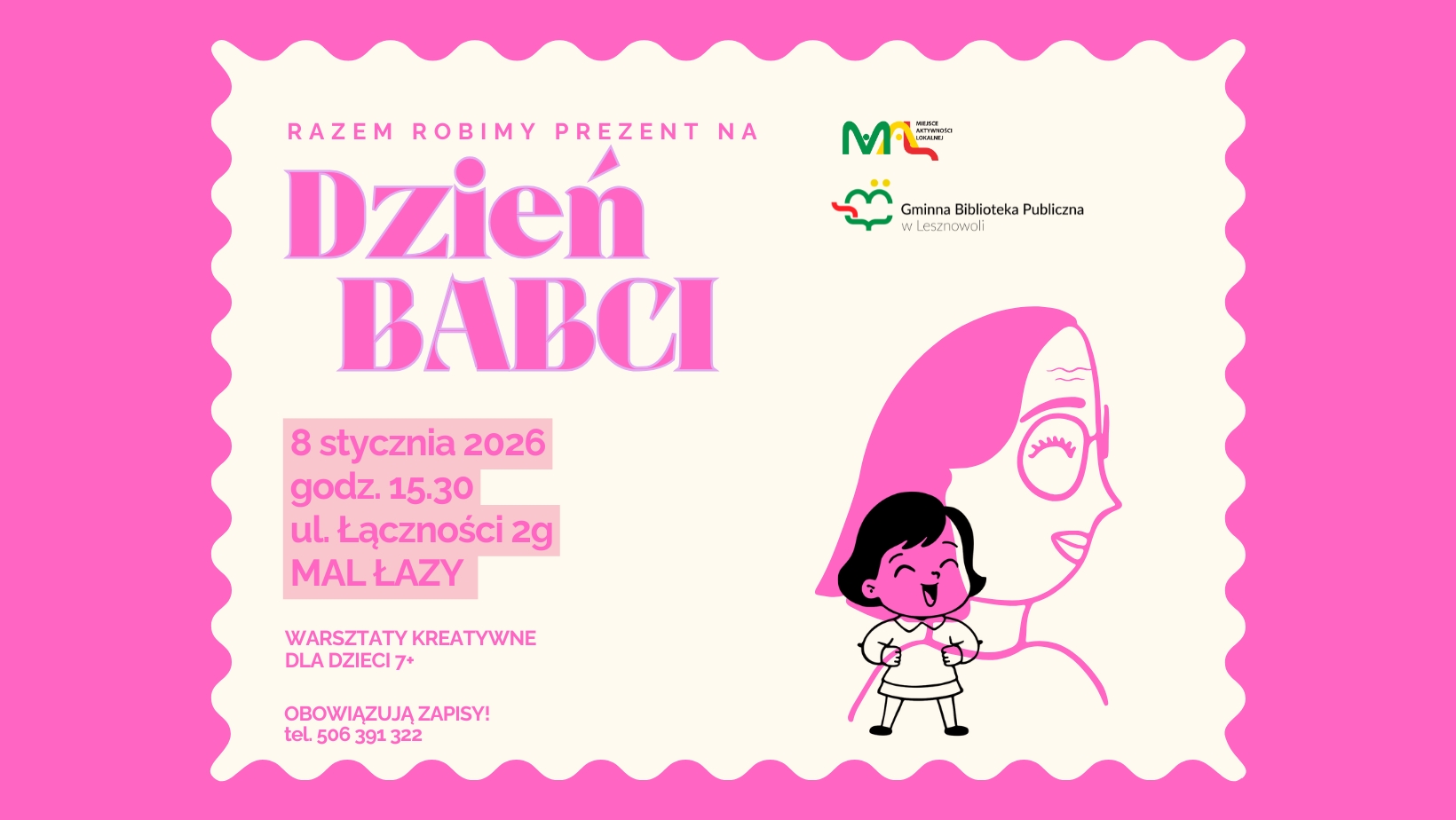 Read more about the article Robimy prezent na&nbsp;Dzień Babci w&nbsp;MAL Łazy