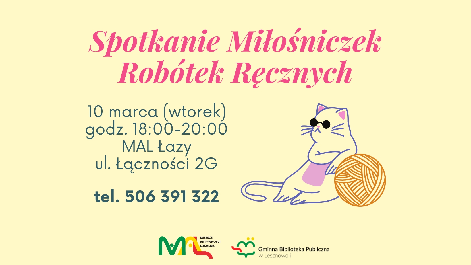 Read more about the article Spotkanie miłośniczek robótek ręcznych w&nbsp;MAL Łazy