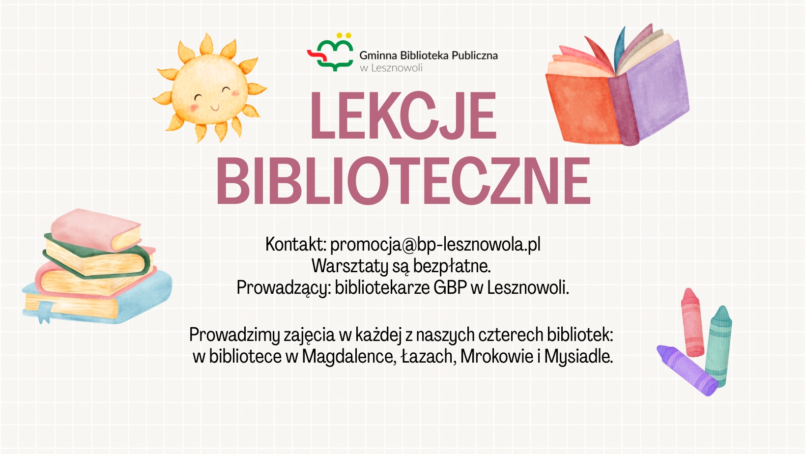 You are currently viewing LEKCJE BIBLIOTECZNE (oferta zajęć)